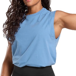 Camiseta sin Mangas de Algodón Puro con Logotipo Personalizable, Versión Casual Holgada de Verano para Mujer - Product Image 3