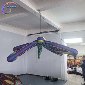 Décoration suspendue gonflable en forme de libellule, <span class=keywords><strong>ballon</strong></span> insecte coloré avec lumières LED pour <span class=keywords><strong>plafond</strong></span> de centre commercial et décoration d'événements nocturnes - Product Image 2
