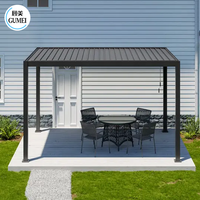 Pergola à toit à lames orientables pour l'extérieur, pavillon, bâtiments de jardin, pergola en aluminium à lames orientables bioclimatique rétractable et imperméable, manuelle