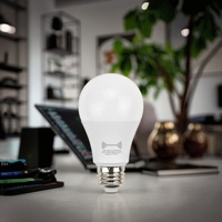 Bombilla LED A60/A19 para Oficina, Iluminación Interior, 9W 12W, Sensor de Movimiento, Plástico, E27/E26 AC, Luz con Sensor de Cuerpo Humano