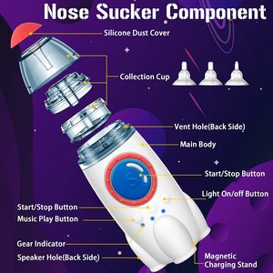 Aspirador Nasal de Silicona con Diseño de Cohete, Dispositivo Eléctrico <span class=keywords><strong>para</strong></span> Limpiar la Nariz de los Niños - Product Image 5