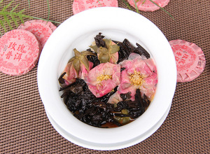 Direct usine Petits gâteaux de thé Pu'er, thé Pu'er mûr du Yunnan, thé Pu'er noir à la rose, thé blanc, thé aux fleurs, pressé - Product Image 5