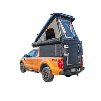 Camionnette Ford Ranger avec auvent de type trois fenêtres, style givré noir, camionnette spéciale