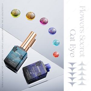 JTING Collection de Gels Effet Œil de Chat 6 Couleurs Flower Secret, Graphiques Magnétiques, Effet Fort, Paillettes Réfléchissantes, Vernis à Ongles Gel Effet Œil de Chat - Product Image 3