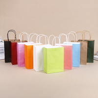 Sac à provisions avec Logo personnalisé, sac à emporter, sac en papier Kraft brun, emballage cadeau en papier Offre Spéciale, longueur de la main, poignée acceptable