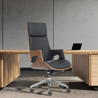 Chaise de bureau ergonomique pivotante en cuir véritable pour le bureau, la maison et les jeux