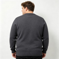 Pull à col rond personnalisé OEM & ODM avec logo, manches longues, pull en tricot pour homme, taille plus, pull en tricot avec flocage