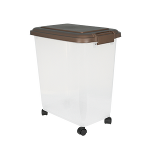 Durable Medium Wheeled Pet <span class=keywords><strong>Food</strong></span> Storage Bucket - Large Capacity Recipiente Plástico para Cães e Gatos Alimentação - Product Image 1
