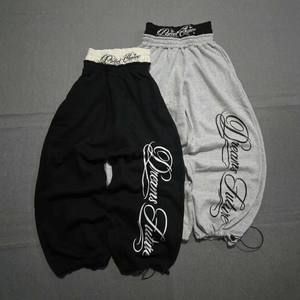 Pantalones Deportivos Personalizados al por Mayor, de Felpa Francesa de Algodón Grueso, Estilo Urbano Y2K, con Estampado Gráfico, Holgados, para Hombre - Product Image 1