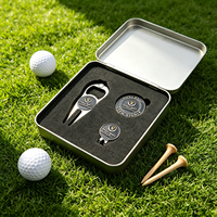 Coffret Cadeau de Golf de Luxe Direct Usine : Marqueur de Balle, Outil de Réparation de Divots, Jeton de Poker de Golf