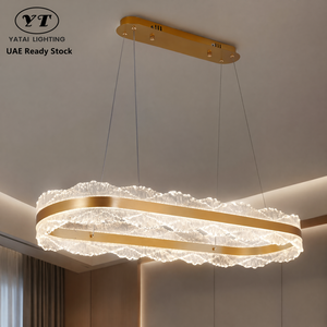 Modern Luxury Gold Metal <b>Led</b> Pendant <b>Light</b> <b>Dimmable</b> Remote Tricolor For Dining Room Living Room Indoor Home - Product Image 1