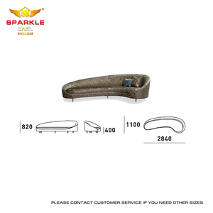 Sofá Seccional de Cuero Ajustable Modular de Lujo SPARKLE, Nuevo, Apto para Muebles de Sala de Estar de Hotel - Product Image 3