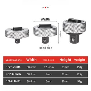 Clé à cliquet mini en gros 1/4" 3/8" 1/2" à emmanchement rapide, portable, entièrement en acier, réversible, bidirectionnelle, carrée - Product Image 3