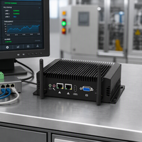 PC Industri Tanpa Kipas i3 6167U Dual LAN Dual COM Port Komputer Desktop Mini 8G DDR4 128G SSD TPC/Kiosk PC Terintegrasi
