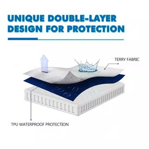 Protecteur de matelas personnalisé <span class=keywords><strong>lavable</strong></span>, silencieux, antidérapant, <span class=keywords><strong>en</strong></span> <span class=keywords><strong>coton</strong></span> éponge, imperméable, housse de matelas imperméable - Product Image 4