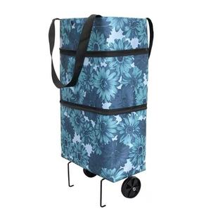 Borsa per <span class=keywords><strong>la</strong></span> <span class=keywords><strong>Spesa</strong></span> Pieghevole Riutilizzabile in Microfibra con Logo Personalizzato, Grande Capacità, con Ruote per <span class=keywords><strong>la</strong></span> <span class=keywords><strong>Spesa</strong></span> - Product Image 2