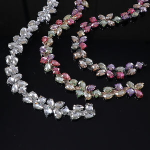 एब क्रिस्टल फ्लैबैक घोड़े की आंख राल फूल कोड चेन डिय कपड़े बैग ट्रिम सामान हीरे के कपड़े जूते ट्रिम हीरे के वस्त्र टोपी - Product Image 3