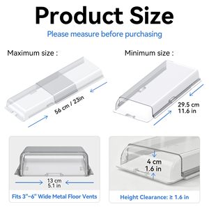Déflecteur d'air magnétique avec bras réglable, 11,6 - 23 pouces, couvre-ventilations universels pour climatiseur domestique, utilisation au sol et au mur - Product Image 6