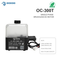 OCOCOO OC-300T Мини-циркуляционный насос DC 12V 0.5A со встроенным прозрачным резервуаром, низкое энергопотребление для охлаждения центров обработки данных
