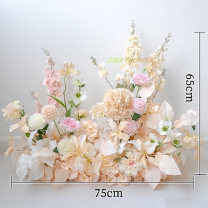 Şampanya fildişi krem için yapay çiçekler düğün için sahte çiçekler düzenleme kemer parti HomeBackdrop allık pembe düğün - Product Image 6