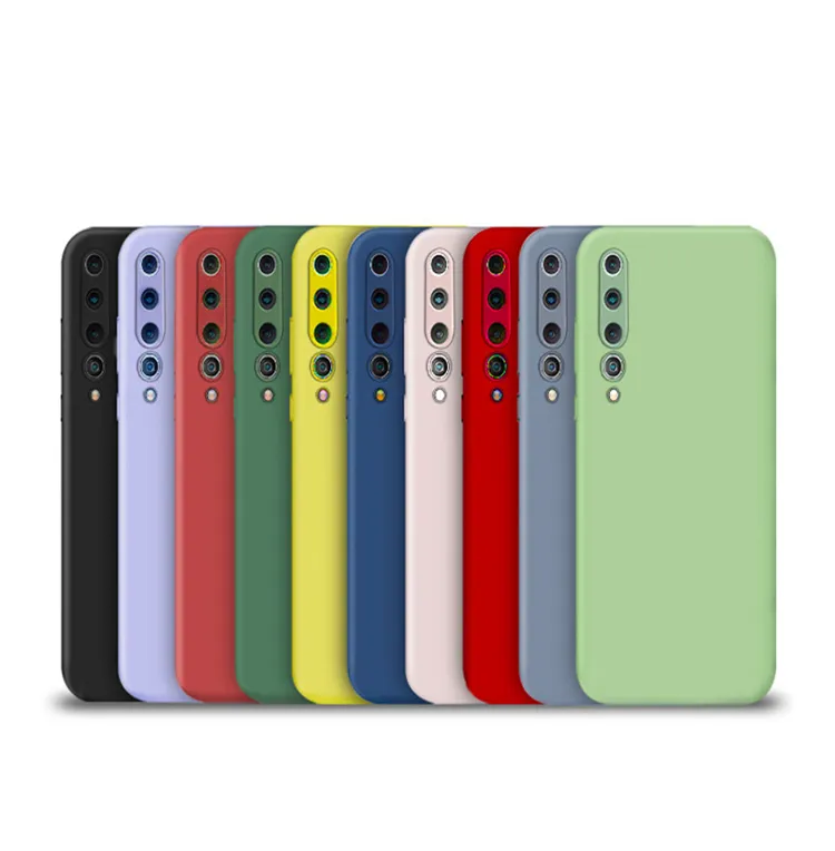 Custodia antiurto in Silicone liquido per Xiaomi Mi 10 A3 lite CC9 Pro 10 10t 9 SE 9T Pro per Redmi Note 10 8 Pro K40 K30 Cover posteriore