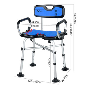 <b>Portable</b> Non-Slip Aluminum Alloy Bath Chair Elderly Adults & Pregnant Women Cane <b>Shower</b> Chair for Bathroom Safety Equipment - Product Image 4