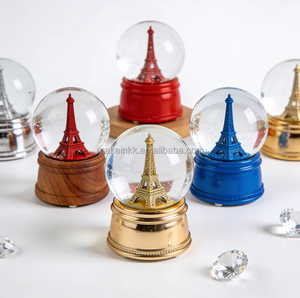 Globo de Nieve de Resina con la <span class=keywords><strong>Torre</strong></span> <span class=keywords><strong>Eiffel</strong></span> de París, Recuerdo Personalizable con Base Personalizable para Viajes y Promoción de Marca - Product Image 3