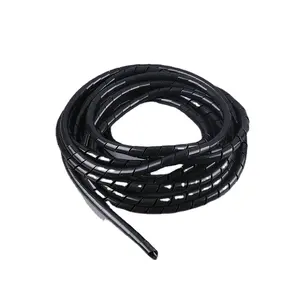 Manchon de câble en plastique PE serpent 1.5 mètres, boîte de rangement de câble, Clip de câble universel, bande d'emballage en spirale