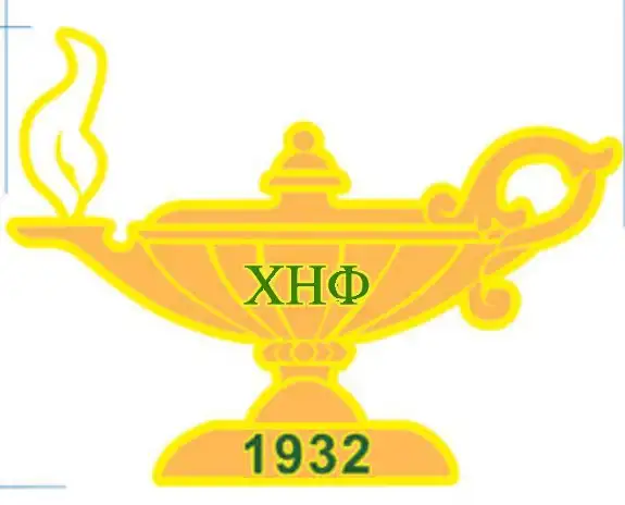 1932 सीख XHO चायदानी आकार लोगो शील्ड ग्रीक Sorority ची ईटीए फी अंचल पिन सोने हरे, पीले रंग Brooches