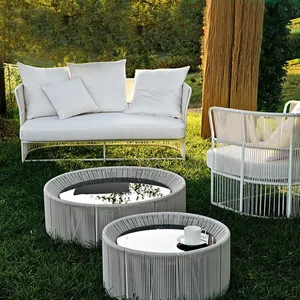 Simple Popular Outdoor Garden Combination Leisure Hotel Waterproof PE Rattan Sofa
