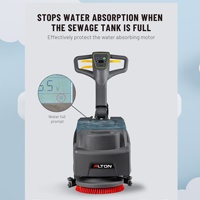 Mesin Pembersih Lantai Dorong Mini, Vacuum Cleaner Industri Tugas Berat, Mesin Penggosok Lantai Tanpa Baterai