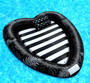 <span class=keywords><strong>Chaise</strong></span> <span class=keywords><strong>longue</strong></span> <span class=keywords><strong>gonflable</strong></span> en forme de cœur pour <span class=keywords><strong>piscine</strong></span>, matelas pneumatique avec oreiller, coussin de sommeil aquatique pour adultes - Product Image 5