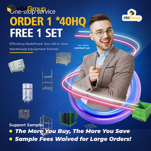 Tùy chỉnh 3 mặt thép nhẹ có thể gập lại hậu cần lưu trữ dây Lưới Cán lưu trữ lồng container - Product Image 6