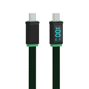 100W USB C a USB-C Cable con pantalla 3.3ft 5A PD QC 5,0 tipo C Cable Super rápido de carga de Cable de alimentación de 1,2 M 1,5 M 1,8 M