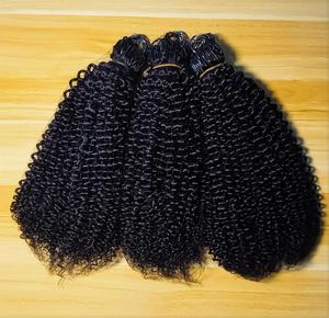 Afro kinky xoăn 4C Remy sợi Crochet 12A đôi rút ra Brazil phần mở rộng tóc người tóc dệt - Product Image 4