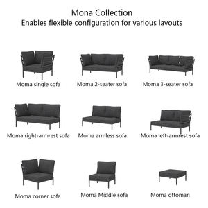 Juego de sofás de jardín de lujo, muebles de exterior de aluminio, sofá moderno para todo tipo de clima, muebles de patio para Hotel Resort - Product Image 5