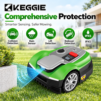 Tondeuse robot KEGGIE CE RoHS avec caméra, 1200m², 4.0Ah, largeur de coupe 22cm, hauteur de coupe 25-60mm, 8 niveaux de réglage, cartographie WiFi, IPX5, 60dB