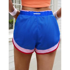 Fisoew Pantalones Cortos Deportivos para Mujer 2 en 1, de Malla con Bloques de Color y Abertura Alta, para Correr, Entrenamiento y Yoga, con Bolsillo y Cordón Ajustable - Product Image 3
