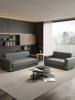 Canapé de bureau en cuir véritable, simple, pour réception professionnelle, petit appartement, deux places, trois places, location, magasin de vêtements, espace de repos