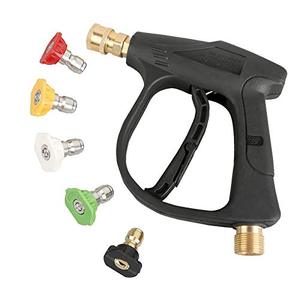 Kit de pistolet de laveuse <span class=keywords><strong>haute</strong></span> <span class=keywords><strong>pression</strong></span> 3000 PSI 5 embouts de buse de pulvérisation 1/4 ''raccords de M22-14mm à connecteur rapide matière plastique pour le lavage de voiture - Product Image 1