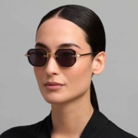 Lunettes de soleil rectangulaires vintage de marque 3501, logo personnalisé, verres en nylon rétro carrés, lunettes de soleil en métal TR pour femmes et hommes