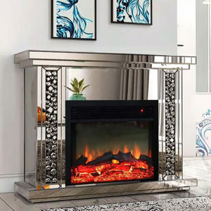 Meubles d'hôtel et d'appartement modernes OEM, cheminée électrique miroir argentée sur mesure pour salon, professionnel - Product Image 3
