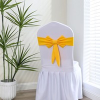Vente en gros de housses de chaises, ceintures et nœuds, nœud papillon avec boucle coulissante pour réception de mariage, hôtel, événement, banquet