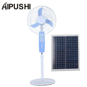 Năng lượng mặt trời có thể sạc lại Fan Nhà Máy Giá Red /bule màu DC 12V 10 12 nhựa bệ DC 12V Clip + Electric Adapter khẩn cấp Fan - Product Image 5