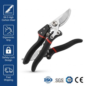 Forbici da Potatura in Acciaio SK-5 con Impugnatura Ergonomica e Blocco di Sicurezza per Taglio Rami, Alberi da Frutto e Rose, Certificato CE SGS - Product Image 1