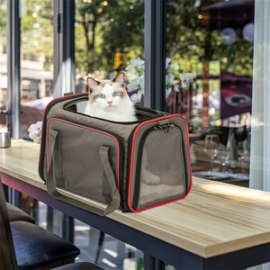 Transportín de perros para gatos, transportadores de mascotas aprobados por aerolíneas, de lado suave, de viaje para mascotas, para cachorros medianos, Transportín para perros pequeños, de viaje - Product Image 6