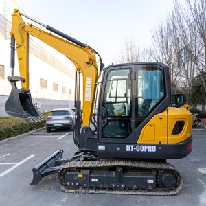 Mini Escavatore Idraulico Cingolato con Benna da 0,24 m³, Certificazione EPA Tier 4 Final HT-60Pro, Escavatore da Costruzione con Cabina Chiusa e Aria Condizionata - Product Image 4
