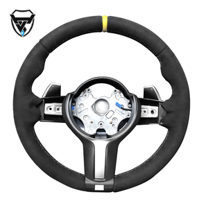 Volant modifié étiquette jaune en daim personnalisé pour BMW F10 F30 bzc-m3-328-p - Product Image 1