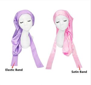 Gorros de Dormir Elásticos con Tiras Ajustables, Talla Grande, para Mujeres con Cabello Largo y Rizado - Product Image 2
