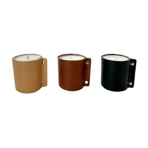 Étui en cuir pour bougie parfumée minimaliste style coréen, protecteur de parfum d'intérieur, étui en cuir PU pour flacon parfumé, impression de logo - Product Image 5